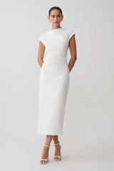 Lorena Cotton Midi Dress - White
