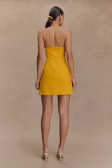 Reyes Cotton Floral Mini Dress - Butterscotch